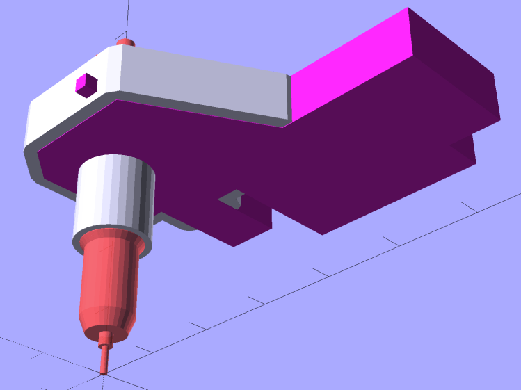 HP7475A - Roland knife stabilizer - bottom - thrown together view