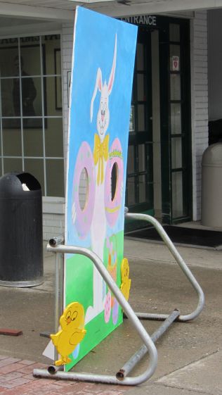 Easter-theme bike rack