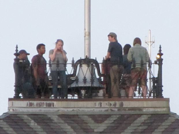 Bell Ringers atop Vassar Old Main - detail