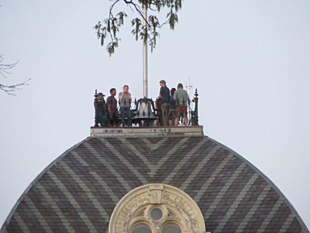 Bell Ringers atop Vassar Old Main