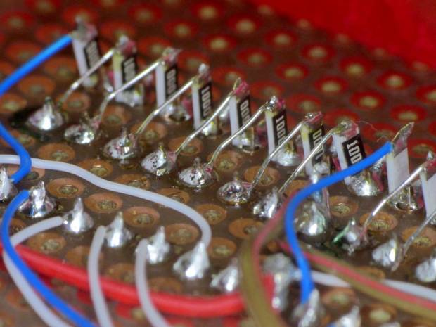 Random LED Dots - circuit layout - RB SMD resistors