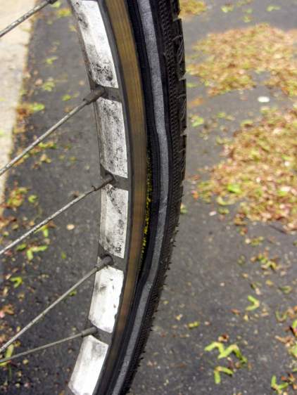 Michelin Pilot City Protek tire - blown bead