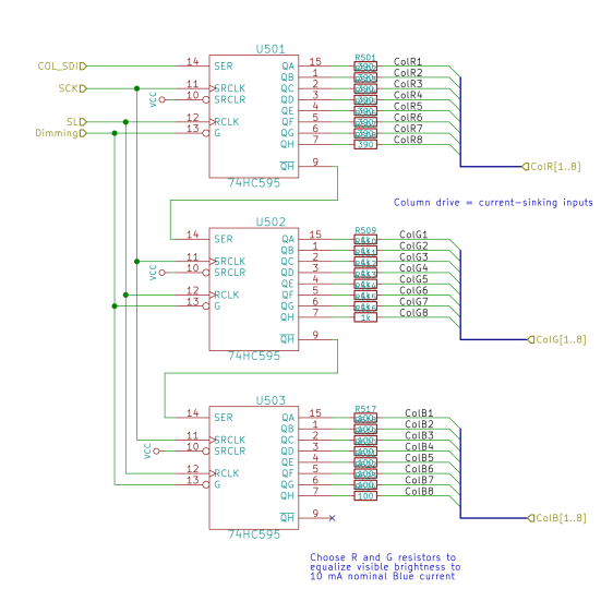 Random LED Dots - RGB Column Drivers