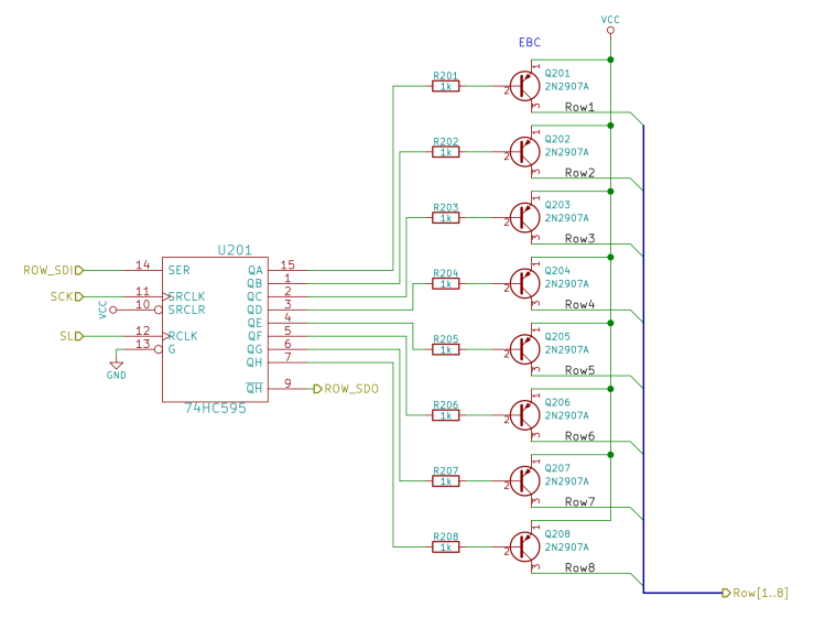 Random LED Dots - Row Drivers