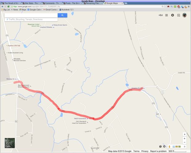 Rt 376 - Diddell to New Hackensack - map