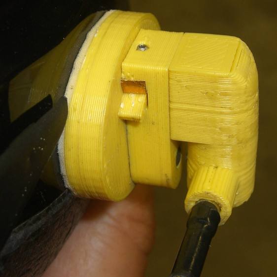 Helmet mirror mount - El slide in place