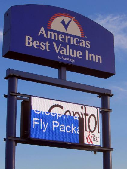 Motel LED sign glitch - 3