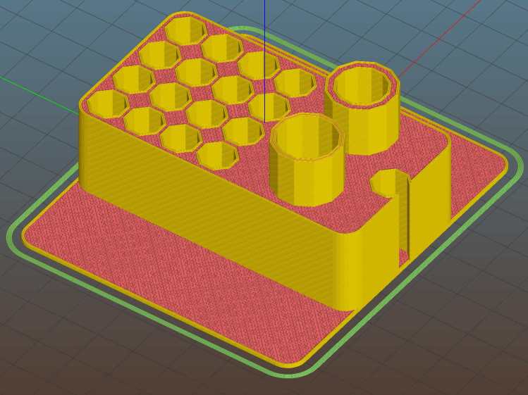 Plotter Pen Refill Vial Holder - Slic3r preview