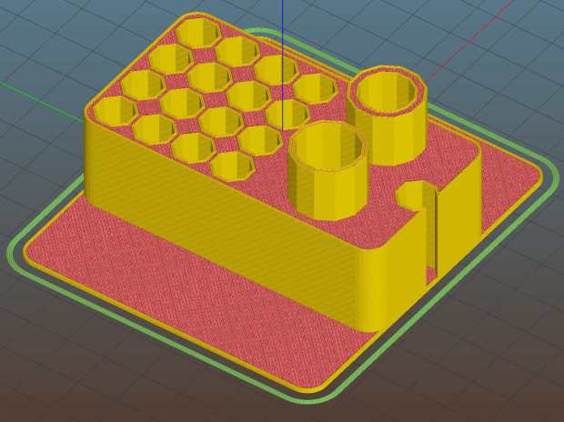 Plotter Pen Refill Vial Holder - Slic3r preview