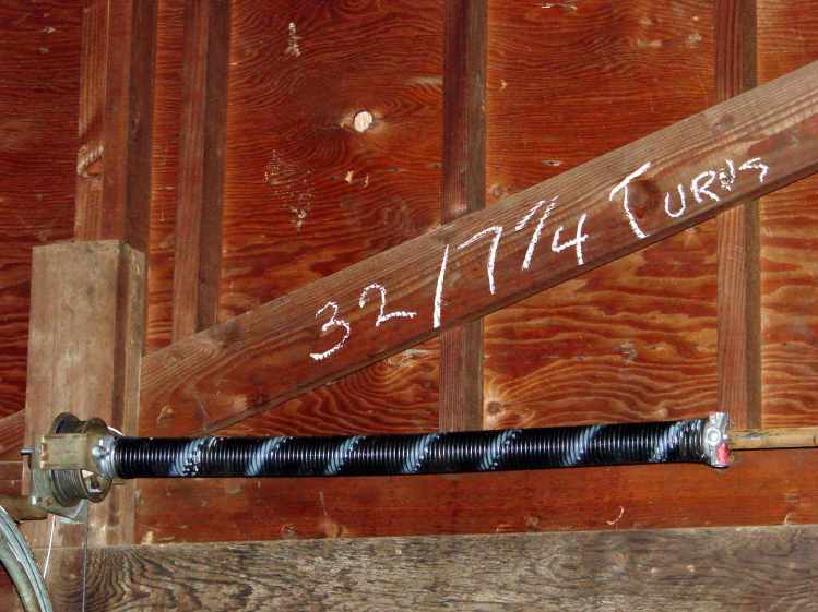 dsc08582 - Garage door torsion spring - installed