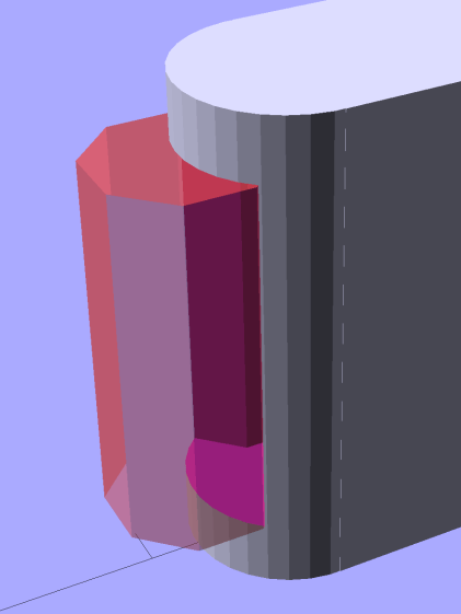 Garden Knife Sheath - entrances - solid model