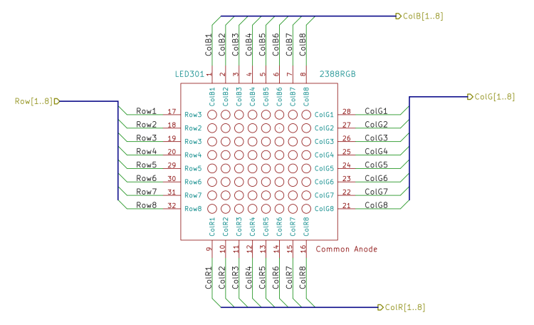 High Speed Randoms - Schematic - 8x8 RGB LED Matrix