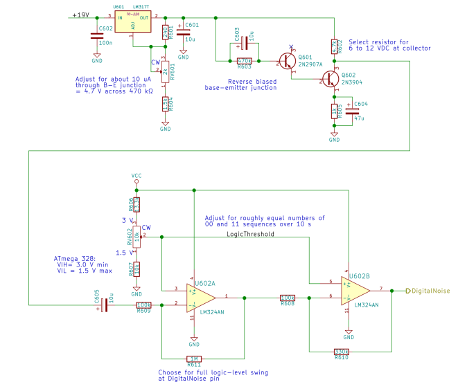 High Speed Randoms - Schematic - avalanche noise amplifier