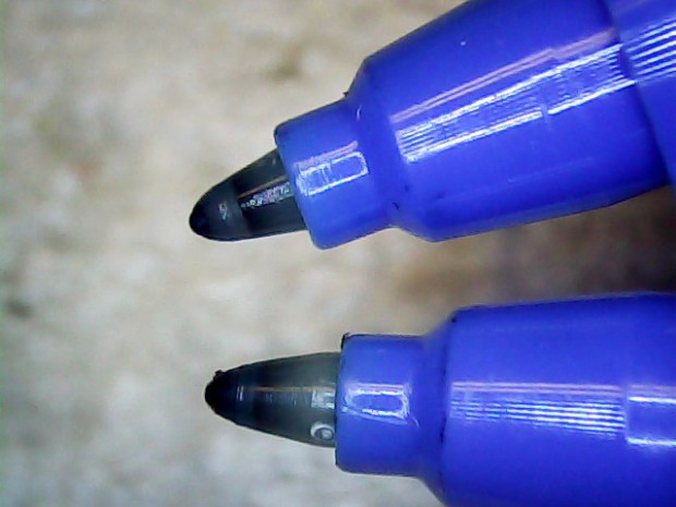 HP 7475A - Inmac ball pen - stock vs. extended