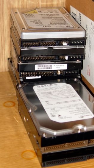 Scrubbed hard drives