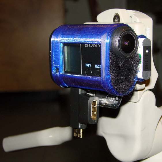 Sony HDR-AS30V holder - on tripod