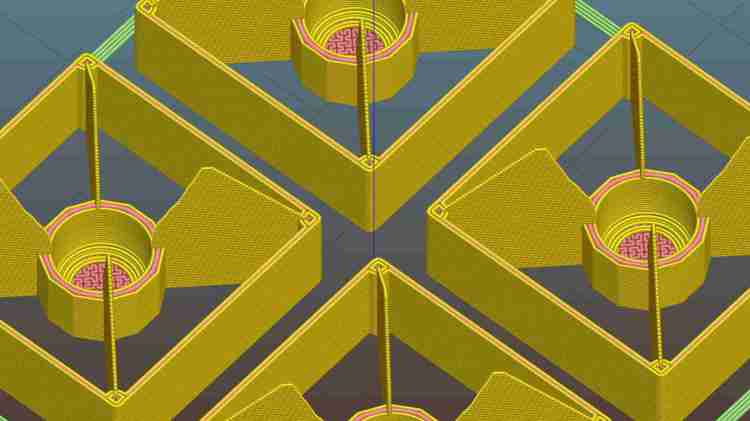 Gas Capsule Fins - Slic3r preview