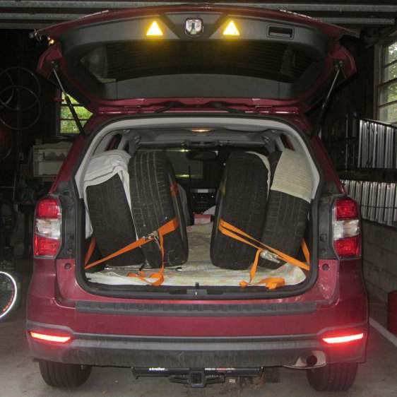Forester loaded with Sienna snows