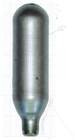 N2O capsule - grid overlay - printed