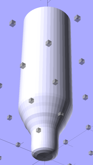 N2O Capsule - solid model - bottom view