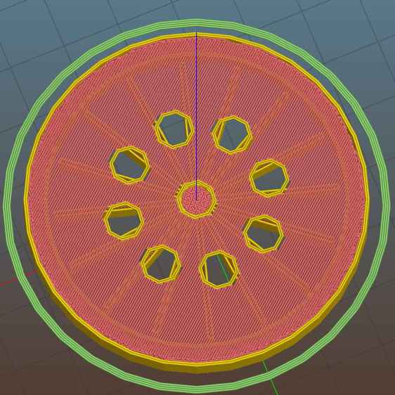 Ring Light Mount - Slic3r preview - bridge layer