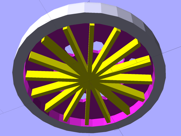 Ring Light Mount - solid model - bottom
