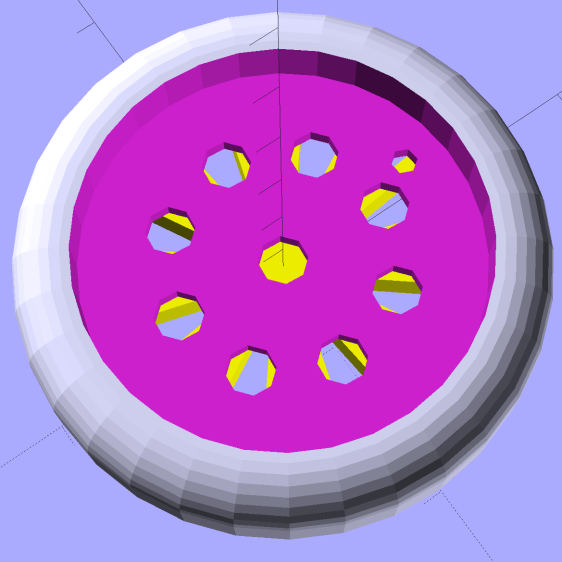 Ring Light Mount - solid model - top
