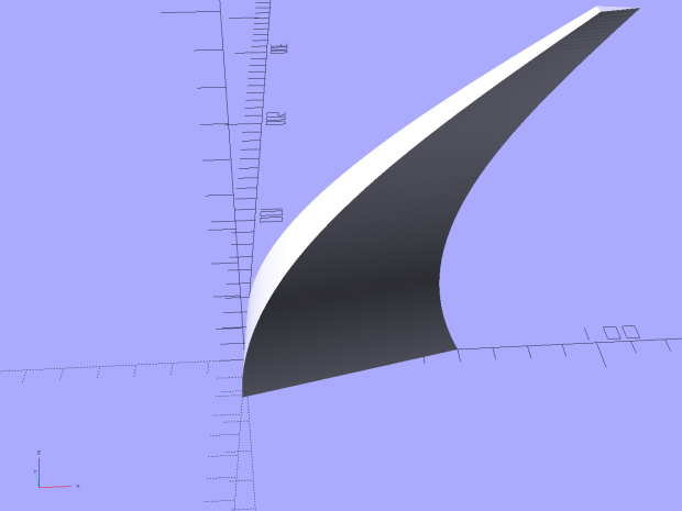Swept Claw - solid model