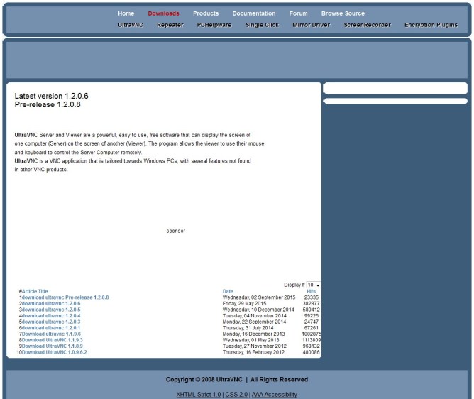 UltraVNC Download - minus ads