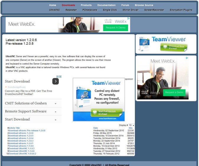 UltraVNC Download - with ads