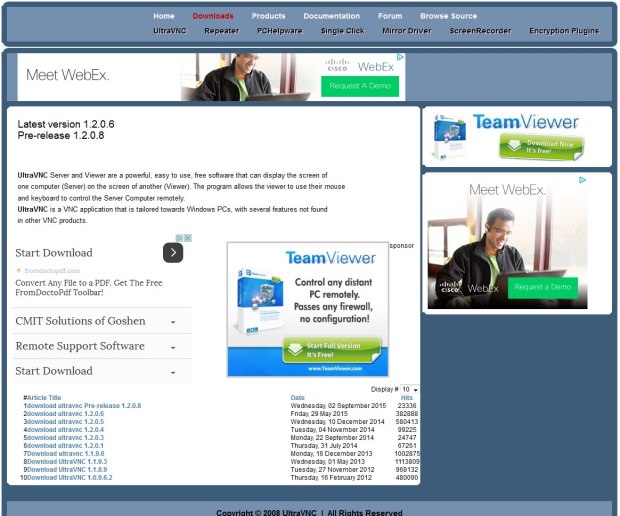 UltraVNC Download - with ads