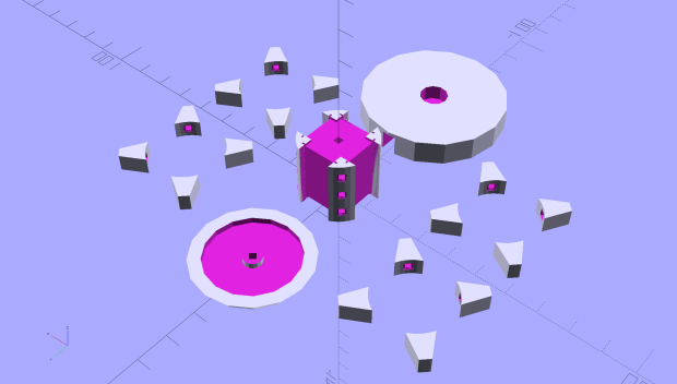 Hard Drive Mood Light - solid model - Build view
