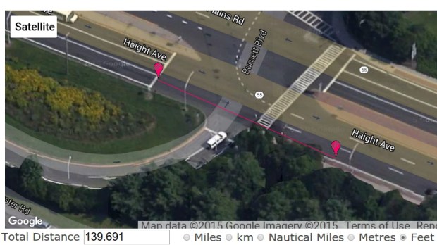 Burnett at Rt 55 - Intersection distance