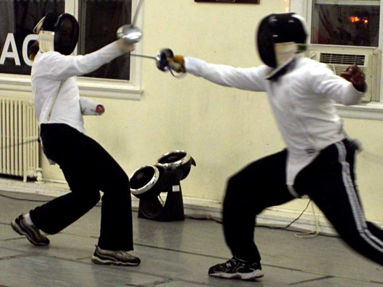 Fencing - taking a hit