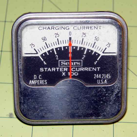 Sears 244-2145 Starter Ammeter - front