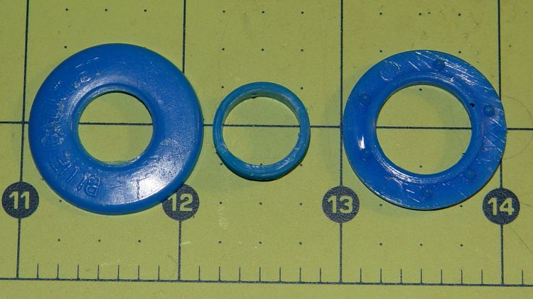 Blue Gauntlet M003-BG Helmet - broken ear grommet