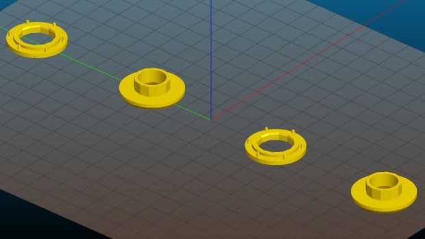 Fencing Helmet Ear Grommet - Slic3r layout