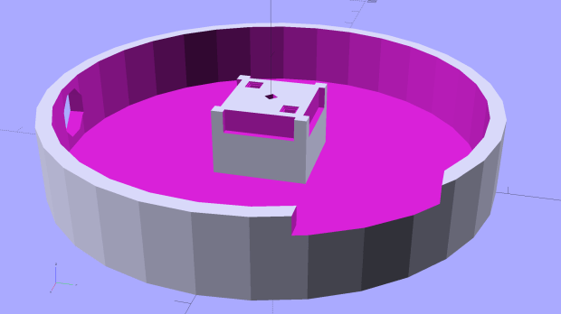 Hard Drive Mood Light - improved - Base - solid model