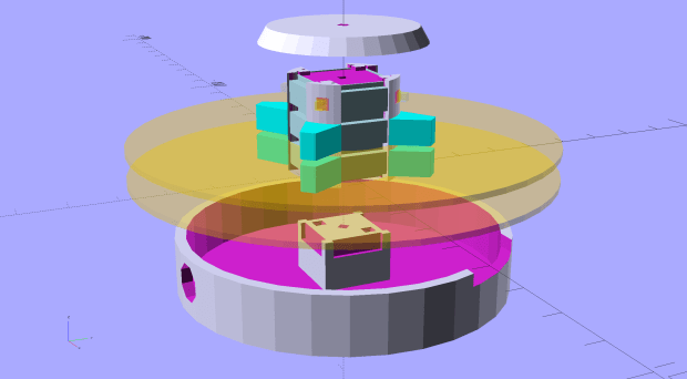 Hard Drive Mood Light - improved - solid model - Show view