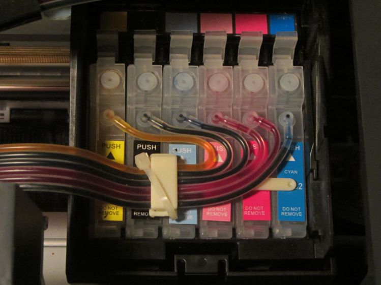 Epson R380 CISS hose clamp - fixed