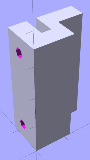 Refrigerator Shelf Strut Tab - solid model