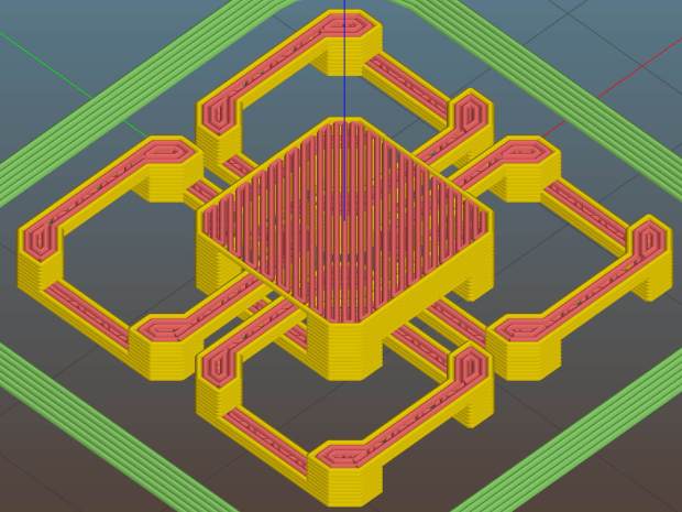 Slic3r 7c8b710 - diagonal bridging