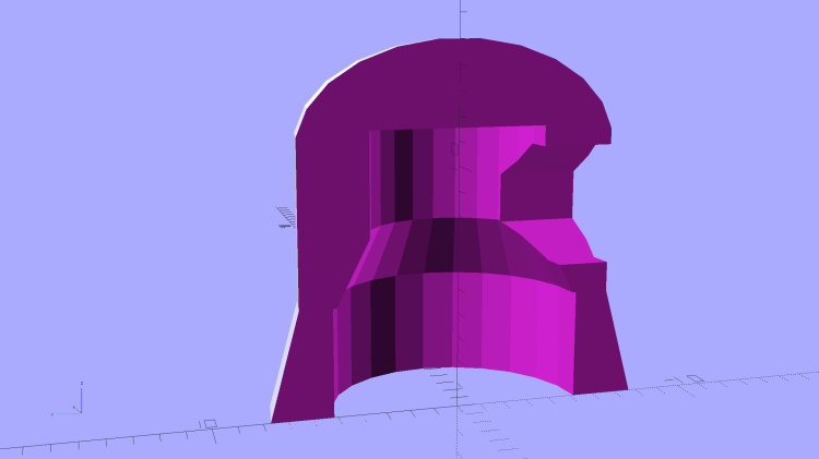 Vacuum Tube Lights - cap solid model - section