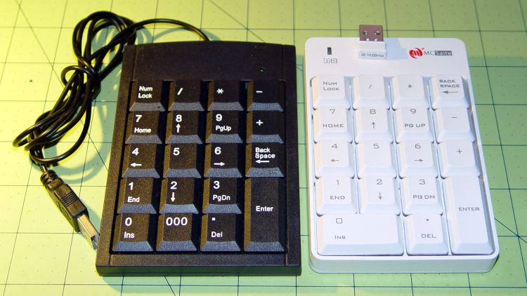 Numeric keypads