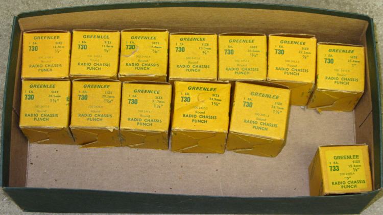 Greenlee 730 Radio Chassis Punch Assortment