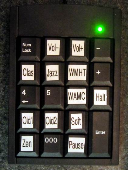 Numeric Keypad - stream labels