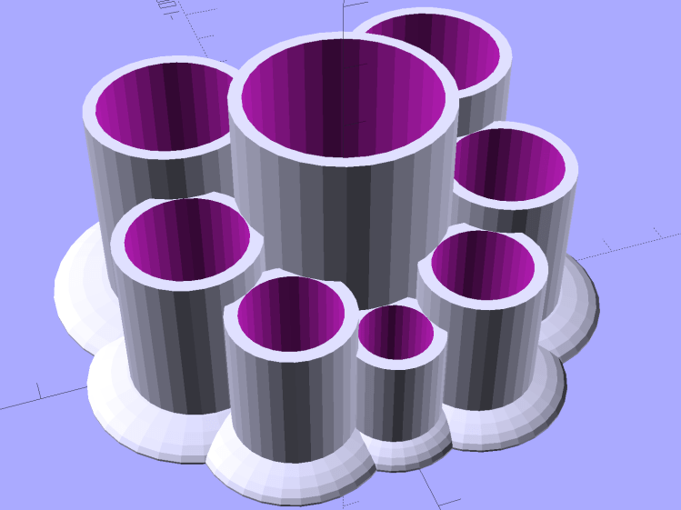 Improved Lipstick and Balm Holder - 8 tubes