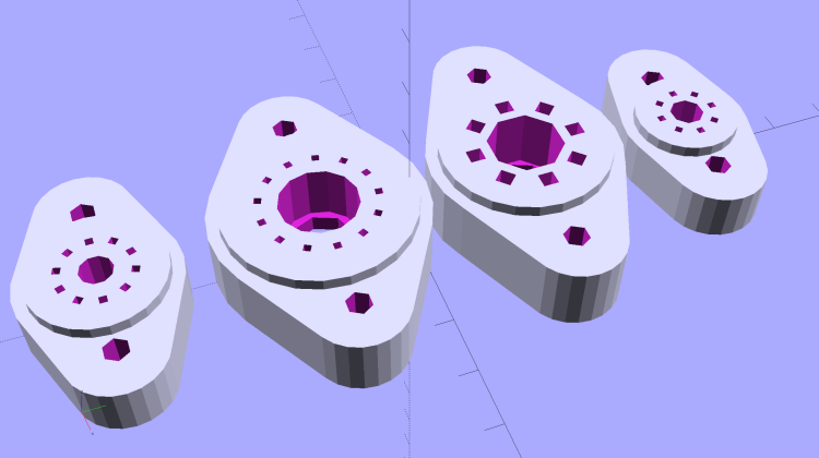 Vacuum Tube Bases - solid models