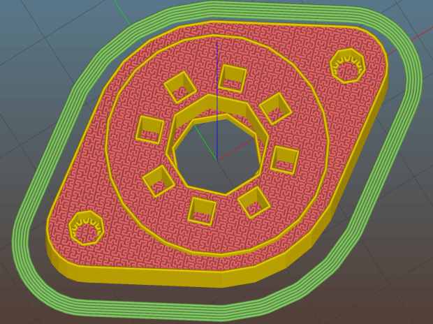Vacuum Tube Lights - octal socket - Slic3r preview