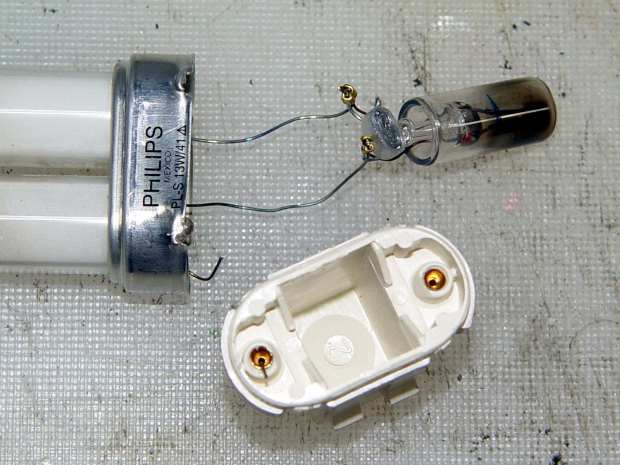 OttLite LED Conversion - harvested CFL base